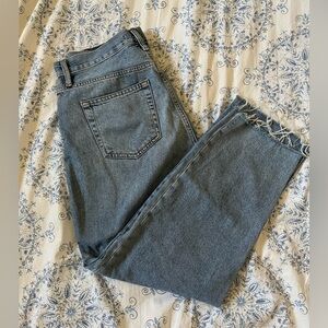 Medium wash ripped denim jeans